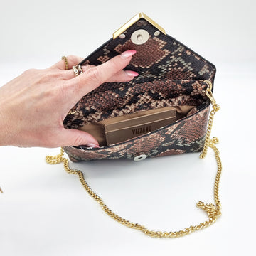 Vizzano 10072-3 Clutch in Multi Coffee